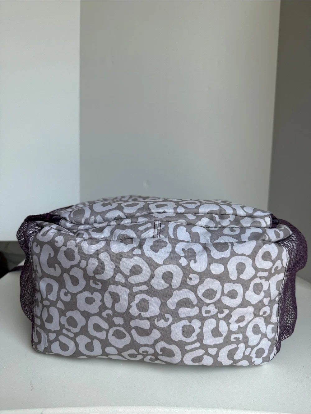 Thirty-one Leopard Print Backpack in Taupe & Purple